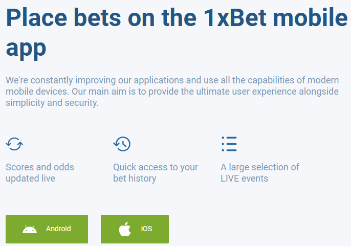 1xbet mobile app